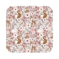 thumbnail image 1 of Fuzoiu Autumn Floral Deer Print Leather Coasters Set,Drink Coasters Set of 6,for Tabletop Protection, Durable PVC Coasters,Home Décor and Housewarming Gift,Square, 1 of 7