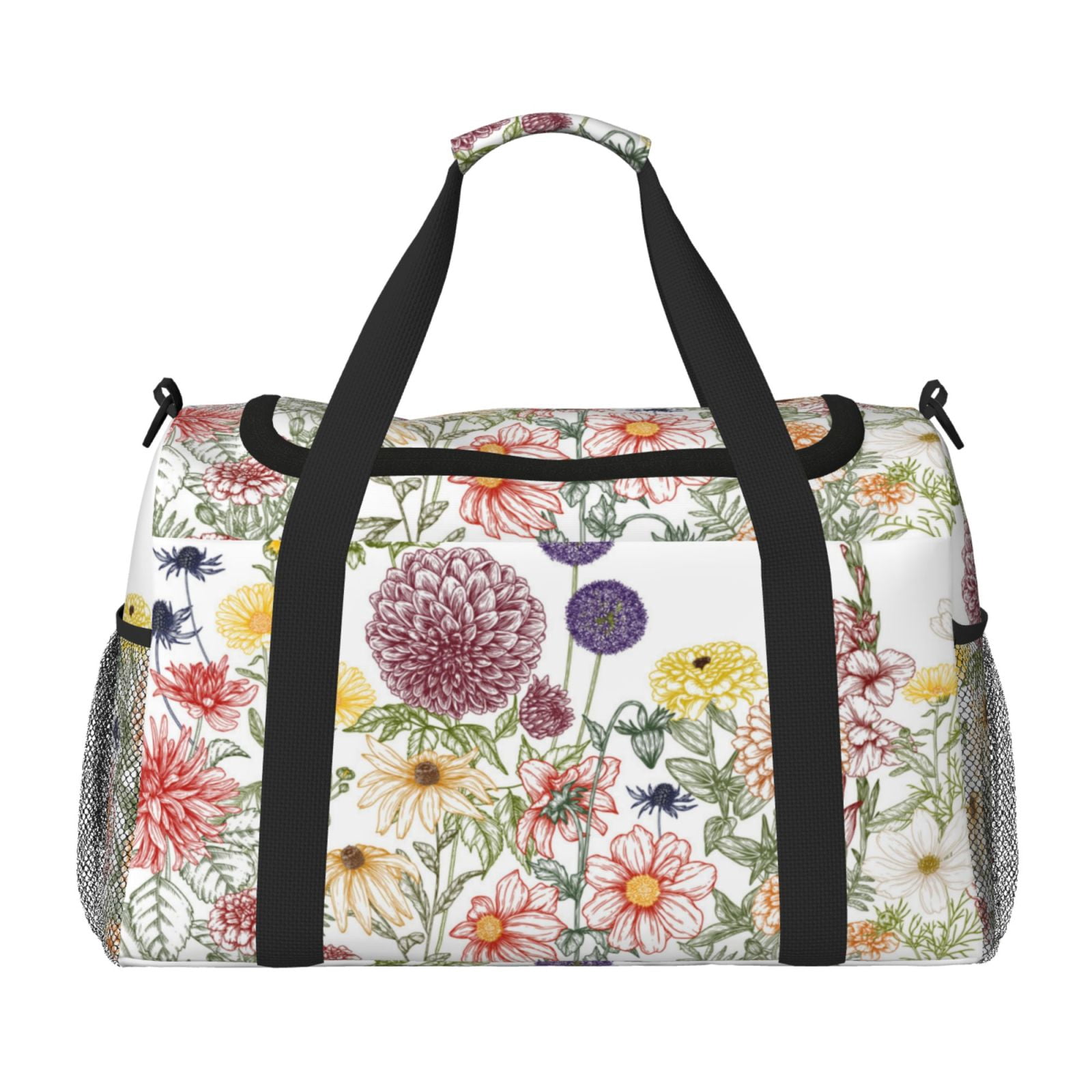 Fuzoiu Autumn Garden Print Travel Duffle Bag,Carry On Tote Bags,Duffel Bag,Sport Gym Bag, Hospital Bag for Labor and Delivery, Overnight Bag,Luggage Bag