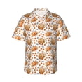 thumbnail image 1 of Fuzoiu Autumn Harvest Baskets Print Hawaiian Shirt for Men, Summer Beach Casual Short Sleeve Button Down Shirts, Men’s Beach Summer Shirts with Pocket,X-Large, 1 of 7