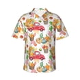 thumbnail image 1 of Fuzoiu Autumn Harvest Truck Print Hawaiian Shirt for Men, Summer Beach Casual Short Sleeve Button Down Shirts, Men’s Beach Summer Shirts with Pocket,Large, 1 of 7