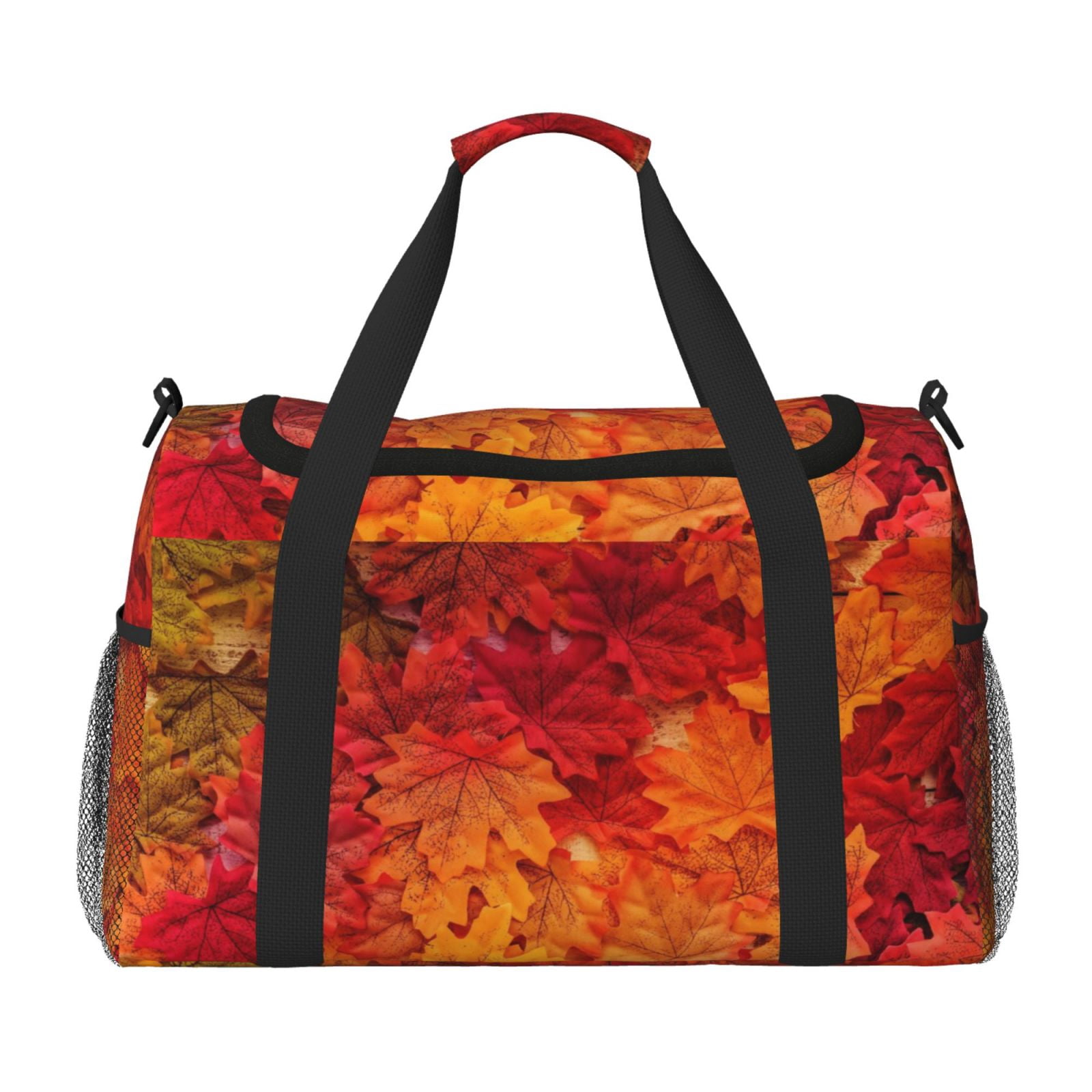 Fuzoiu Autumn Leaf Print Travel Duffle Bag,Carry On Tote Bags,Duffel Bag,Sport Gym Bag, Hospital Bag for Labor and Delivery, Overnight Bag,Luggage Bag
