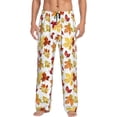 thumbnail image 1 of Fuzoiu Autumn Leaves 1 Print Men's Pajama Pants,Lounge Pants for Men,Lounge PJ Bottoms,Sleepwear Pants with Drawstring Pockets -XX-Large, 1 of 6