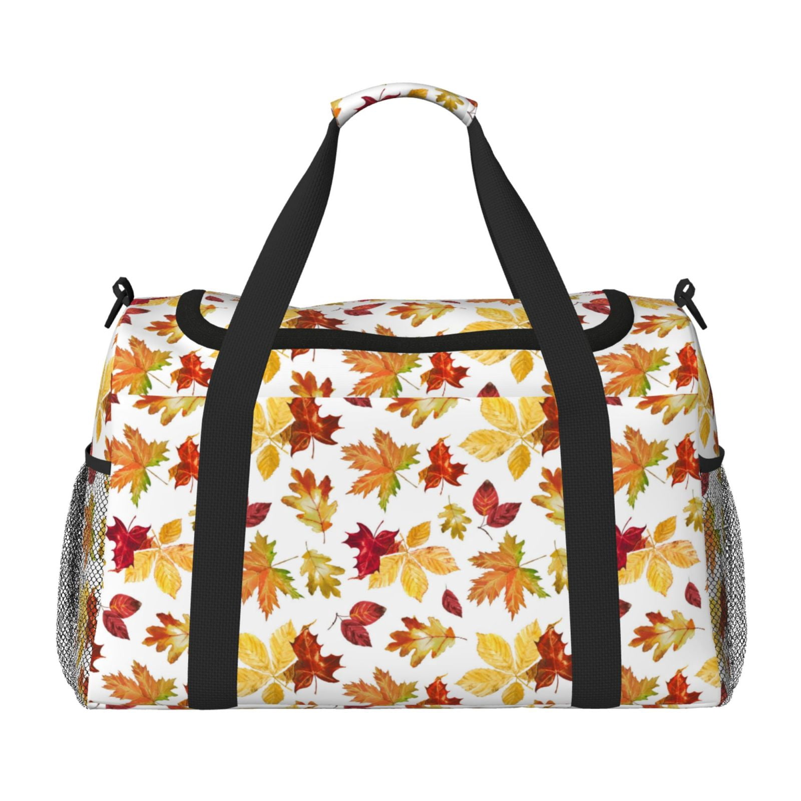 Fuzoiu Autumn Leaves 1 Print Travel Duffle Bag,Carry On Tote Bags,Duffel Bag,Sport Gym Bag, Hospital Bag for Labor and Delivery, Overnight Bag,Luggage Bag
