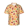 thumbnail image 1 of Fuzoiu Autumn Maple Leaves Print Hawaiian Shirt for Men, Summer Beach Casual Short Sleeve Button Down Shirts, Men’s Beach Summer Shirts with Pocket,Medium, 1 of 7
