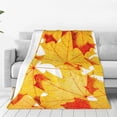 thumbnail image 1 of Fuzoiu Autumn Maple Leaves Print Ultra-Soft Micro Fleece Blanket,All Seasons Flannel Throw, Lightweight Blanket for Bed, Sofa, Couch, Movie Night, Camping, and Travel-60"x50", 1 of 7