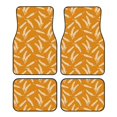 thumbnail image 1 of Fuzoiu Autumn Orange Wheat Print Carpet Floor Mats for Car,Car Foot Mat Set,Universal Fit 4 Piece Mat Pad Set,Fits Most Cars Trucks Vans Sedans SUV Auto Carpet Mat Se, 1 of 7