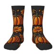 thumbnail image 1 of Fuzoiu Autumn Pumpkin Leaves Print Kids Socks For Boys Girls,Grip Crew Socks with Non Slip,Lightweight Stretch Crew Socks,Toddlers Crew Boot Socks, 1 of 5