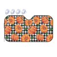 thumbnail image 1 of Fuzoiu Autumn Pumpkins Gingham Print Car Windshield Sunshade,Foldable Reflective Sun Visor,Windshield Sun Shade,UV Rays Sun Visor Shade,Auto Front Sun Shield Shade-Medium, 1 of 8