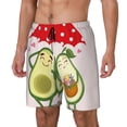 thumbnail image 1 of Fuzoiu Avocado Lovers Wearing Umbrella Print Men's Swim Shorts,Quick-Dry Double-Layer Swim Trunks,Board Trunks,Beach Shorts Swimwear Bathing Suits-Medium, 1 of 6