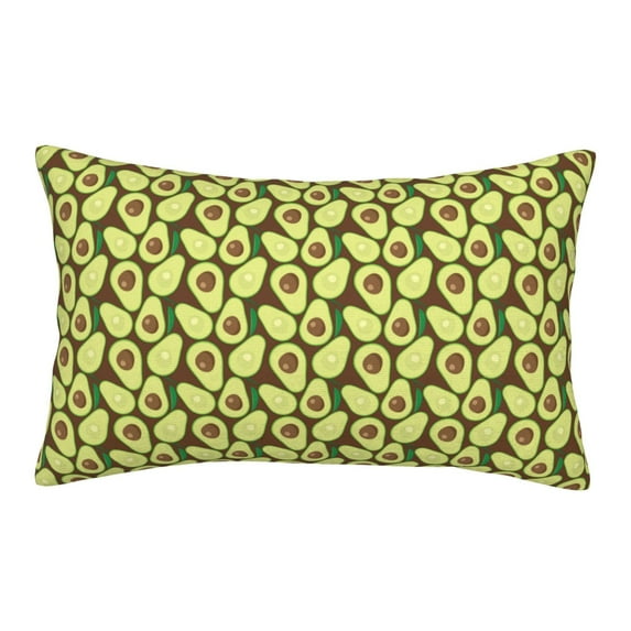 Fuzoiu Avocado Print Fuzzy Pillowcases, Super Soft Pillow Case Cover with Zipper for Bedroom, Sofa, Couch,Cozy Pillow Shams for All Seasons-14"x20"