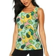 thumbnail image 1 of Fuzoiu Avocado Print Women's Workout Tank Top,Athletic Racerback Sports Tank,Tops Sleeveless Running Loose Fit Yoga Tops,Active Shirts for Yoga, Running, and Gym-Small, 1 of 7