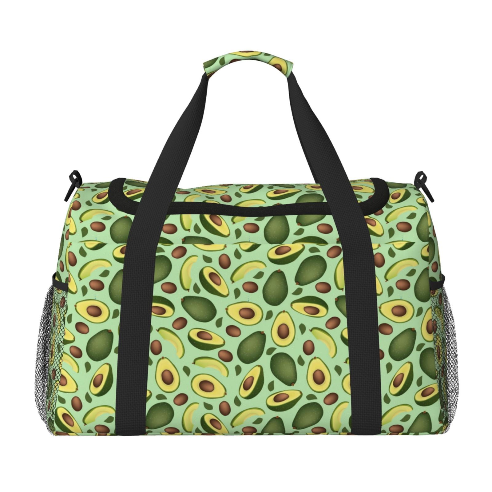 Fuzoiu Avocado With Seeds Print Travel Duffle Bag,Carry On Tote Bags,Duffel Bag,Sport Gym Bag, Hospital Bag for Labor and Delivery, Overnight Bag,Luggage Bag