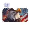 thumbnail image 1 of Fuzoiu Bald Eagle Pilot Print Car Windshield Sun Shade,Block Uv Rays Sunshade,Foldable Front Window Sun Visor Protector for Car,SUV,Truck-Keep Vehicle Cool-Bald Eagle Pilot, 1 of 8