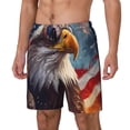 thumbnail image 1 of Fuzoiu Bald Eagle Pilot Print Men's Swim Shorts,Quick-Dry Double-Layer Swim Trunks,Board Trunks,Beach Shorts Swimwear Bathing Suits-XX-Large, 1 of 6