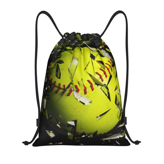 Fuzoiu Ball Print Drawstring Backpack for Gym, Travel, Yoga,Sports Sackpack String Bag for Women Men-Medium