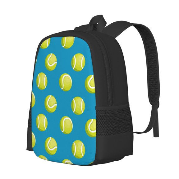 Fuzoiu Ball Tennis Print Large Capacity Backpack,Travel Backpack,Laptop Bag,College School Rucksack Bag,for School, Travel & Outdoor Activities