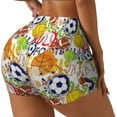 thumbnail image 1 of Fuzoiu Balls Print Women's Workout Shorts,Workout Biker Shorts Women,Exercise Fitness Shorts,Scrunch Short, Athletic Shorts for Gym Yoga Running Sport Active-XX-Large, 1 of 8