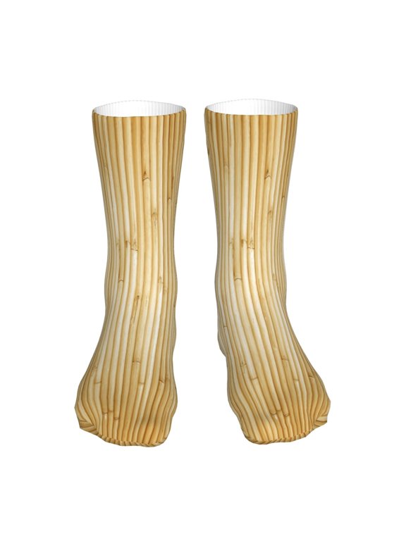 Bamboo Wall Print Crew Socks,Casual Athletic Gym LightWeight Thin Socks,Casual Crew Socks for Men Woman,Calf Length Crew Socks