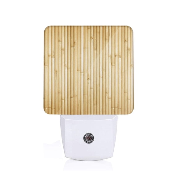 Fuzoiu Bamboo Wall Print Dusk to Dawn LED Night Light with Light Sensor, Energy-Efficient Touch-Safe Night Lamp for Home, Office, and Kids' Rooms-US