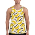 thumbnail image 1 of Fuzoiu Banana Fruit Print Men's Workout Tank Tops,Sleeveless Gym Shirt Quick Dry,Fitness Bodybuilding T-Shirt,Muscle Athletic Workout Tee-Large, 1 of 1