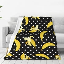 Fuzoiu Banana Print Ultra-Soft Micro Fleece Blanket,All Seasons Flannel Throw, Lightweight Blanket for Bed, Sofa, Couch, Movie Night, Camping, and Travel-40"x30"
