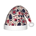 thumbnail image 1 of Fuzoiu Barbeque1 Print Santa Hat Christmas Hat for kids,Santa Hats with Pompom, Unisex Xmas Holiday Hat for Christmas New Year Festive Party Supplies, 1 of 6