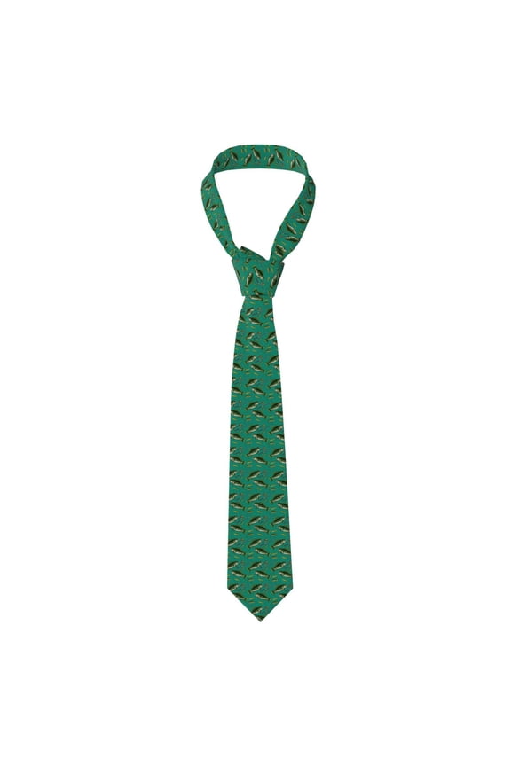 Bass Fish Print Men's Necktie,Business Necktie,Mens Ties for Business Wedding Graduation