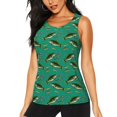 thumbnail image 1 of Fuzoiu Bass Fish Print Women's Workout Tank Top,Athletic Racerback Sports Tank,Tops Sleeveless Running Loose Fit Yoga Tops,Active Shirts for Yoga, Running, and Gym-Medium, 1 of 7