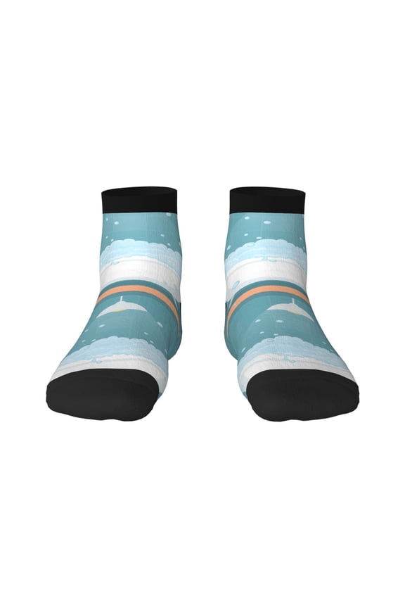 Bathtub with Soap Bubbles Print Adult Socks, Crew Moisture-wicking Socks, Unisex Cushion Crew Socks,Casual Sports Ankle Socks