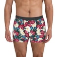 thumbnail image 1 of Fuzoiu Beautiful Flower Print Men's Ultra Breathable Underwear,No Riding Up Boxer Briefs with ComfortFlexible Waistband-Large, 1 of 5