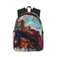 thumbnail image 1 of Fuzoiu Beautiful Red Train Hot Air Balloon Print School Backpack for Teens,Large Bookbag,Lightweight Laptop Bag for Travel, Work, School & Outdoor Adventures, 1 of 6