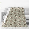 thumbnail image 1 of Fuzoiu Bees And Chamomile Print Ultra-Soft Micro Fleece Blanket,All Seasons Flannel Throw, Lightweight Blanket for Bed, Sofa, Couch, Movie Night, Camping, and Travel-60"x50", 1 of 7