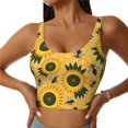 thumbnail image 1 of Fuzoiu Bees and Sunflowers Print Women's Sports Vest,U-Back Sports Tank,Gym Vests,Athletic Sleeveless Shirts,Exercise Undershirts,Yoga, Gym, and Dance Wear-Large, 1 of 8