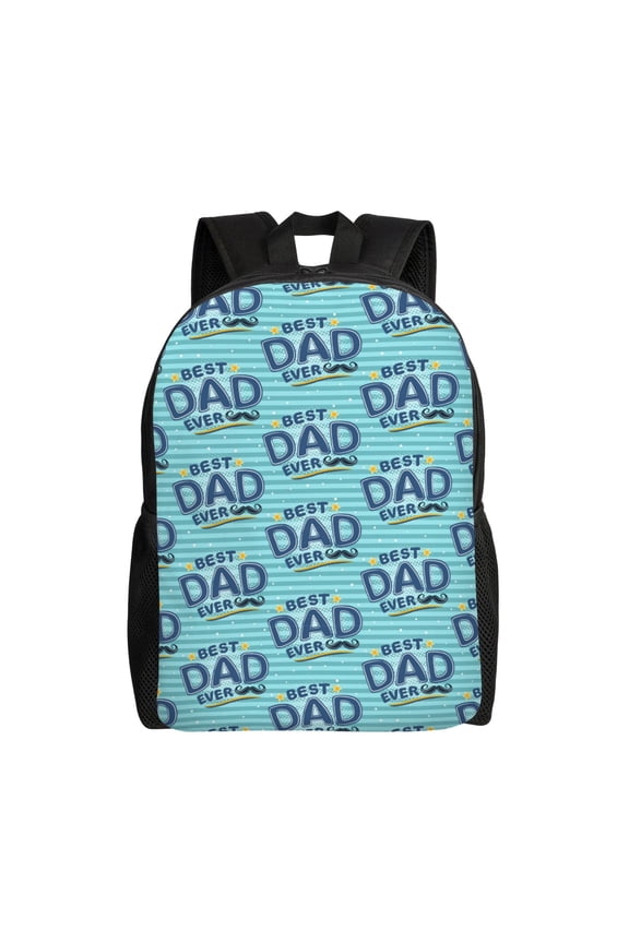 Best Dad Ever Print Laptop Backpack,Work Business Backpacks, Large Capacity Nurse Bag College Bookbag for School, Waterproof Casual Daypack for Travel
