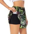 thumbnail image 1 of Fuzoiu Big Bass Fish Print Women's Athletic Shorts, Double-Layer Running Shorts with Pocket,Women's Workout Shorts for Yoga, Gym, and Workouts-XX-Large, 1 of 7
