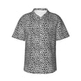 thumbnail image 1 of Fuzoiu Black Leopard Print Hawaiian Shirt for Men, Summer Beach Casual Short Sleeve Button Down Shirts, Men’s Beach Summer Shirts with Pocket,Small, 1 of 7