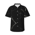 thumbnail image 1 of Fuzoiu Black Marble Texture Abstract Print Hawaiian Shirt for Men, Summer Beach Casual Short Sleeve Button Down Shirts, Men’s Beach Summer Shirts with Pocket,Medium, 1 of 7