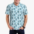 thumbnail image 1 of Fuzoiu Black White Gray Rabbit Print Men's Polo Shirts Short Sleeve,Golf Shirts for Men,Mens Golf Shirt Moisture Wicking Quick-Dry-3X-Large, 1 of 6