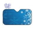thumbnail image 1 of Fuzoiu Blue Christmas Print Car Windshield Sun Shade,Block Uv Rays Sunshade,Foldable Front Window Sun Visor Protector for Car,SUV,Truck-Keep Vehicle Cool-Blue Christmas, 1 of 8