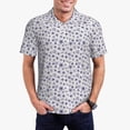 thumbnail image 1 of Fuzoiu Blue Dandelion Print Men's Polo Shirts Short Sleeve,Golf Shirts for Men,Mens Golf Shirt Moisture Wicking Quick-Dry-Medium, 1 of 6