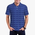 thumbnail image 1 of Fuzoiu Blue Lantern Shapes Print Men's Polo Shirts Short Sleeve,Golf Shirts for Men,Mens Golf Shirt Moisture Wicking Quick-Dry-3X-Large, 1 of 6