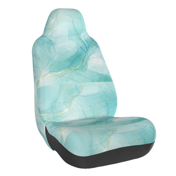 Fuzoiu Blue Marble Print Elastic Car Seat Covers, Seat Cover Protector,Universal Fit Interior Covers for Most Cars,Washable Seat Cover Non Slip for SUV,Sedan,Van