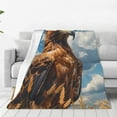 thumbnail image 1 of Fuzoiu Blue Sky White Cloud Eagle Print Ultra-Soft Micro Fleece Blanket,All Seasons Flannel Throw, Lightweight Blanket for Bed, Sofa, Couch, Movie Night, Camping, and Travel-60"x50", 1 of 7