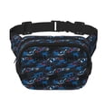 thumbnail image 1 of Fuzoiu Blue Sports Car Print Unisex Square Double Layer Waist Bag,Crossbody Fanny Pack Travel Workout Accessory, 1 of 9