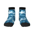 thumbnail image 1 of Fuzoiu Blue Tie Dye Print Adult Socks, Crew Moisture-wicking Socks, Unisex Cushion Crew Socks,Casual Sports Ankle Socks, 1 of 7