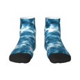 thumbnail image 1 of Fuzoiu Blue Tie Dye Print Adult Socks, Crew Moisture-wicking Socks, Unisex Cushion Crew Socks,Casual Sports Ankle Socks, 1 of 7