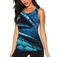 thumbnail image 1 of Fuzoiu Blue Viper Snake Closeup Face Print Women's Workout Tank Top,Athletic Racerback Sports Tank,Tops Sleeveless Running Loose Fit Yoga Tops,Active Shirts for Yoga, Running, and Gym-Large, 1 of 7