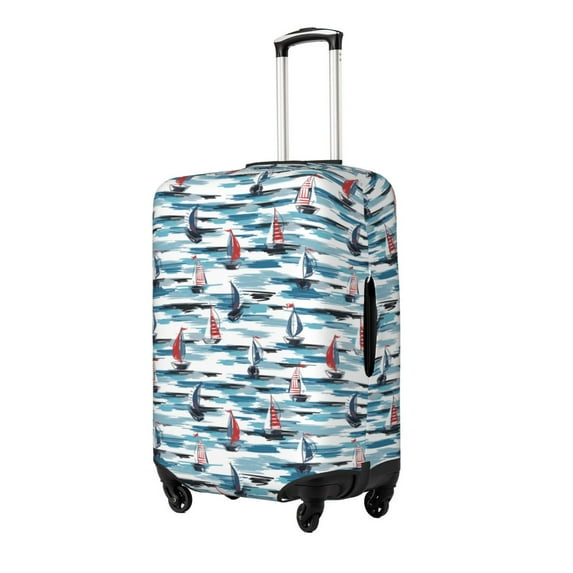 Fuzoiu Boat In Ocean Print Suitcase Cover,Washable Luggage Covers for Suitcase,Elastic Luggage Protector Cover,Scratch Resistant Travel Suitcase Covers-X-Large
