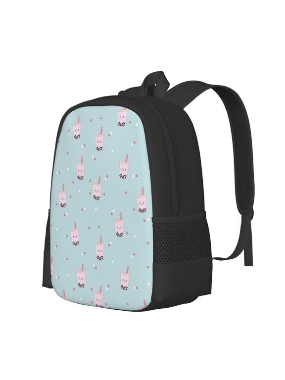 Boba Milk Tea F Print Large Capacity Backpack,Travel Backpack,Laptop Bag,College School Rucksack Bag,for School, Travel & Outdoor Activities