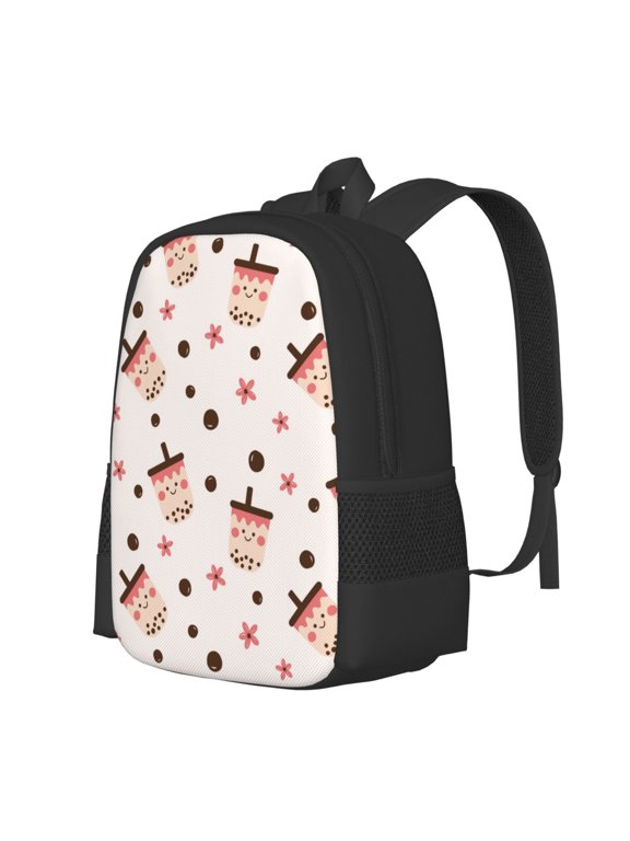 Boba Milk Tea Print Large Capacity Backpack,Travel Backpack,Laptop Bag,College School Rucksack Bag,for School, Travel & Outdoor Activities